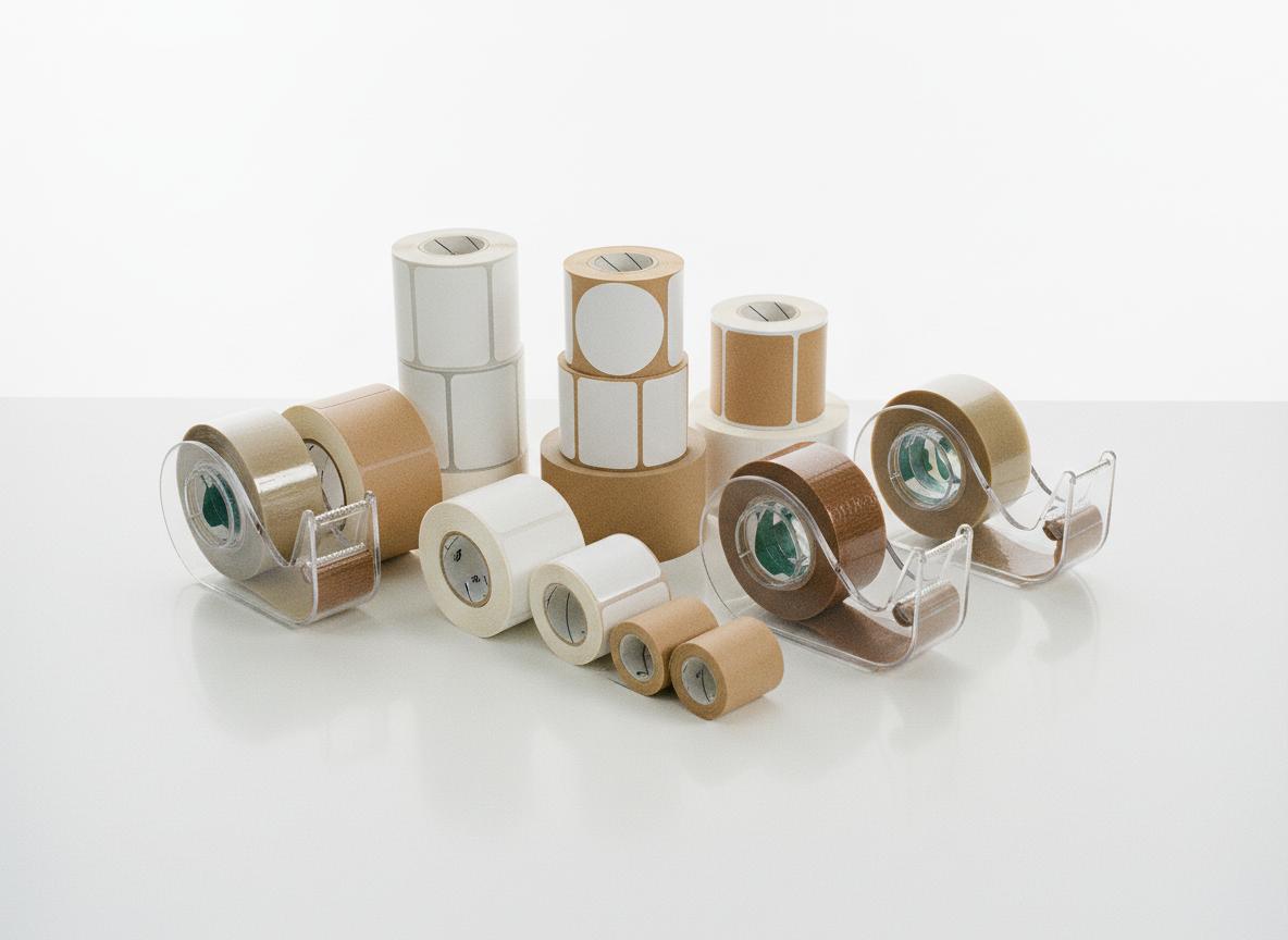Label rolls and tape